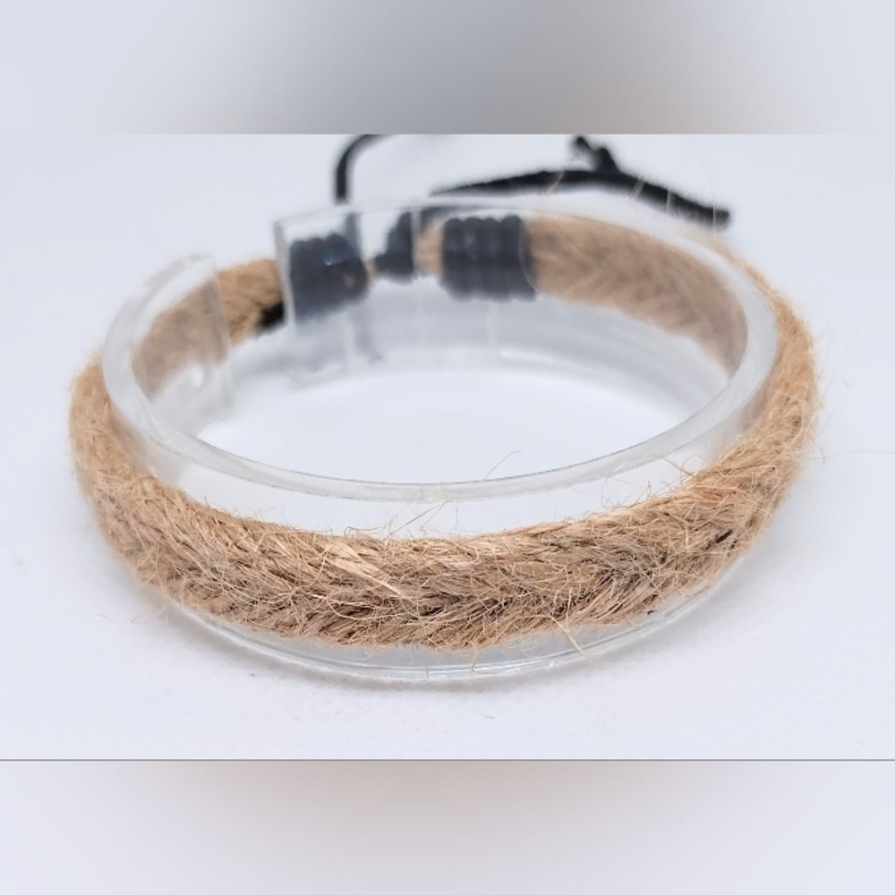 Men's bracelet braided rope brown‎ new e78
